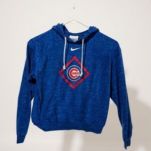 Nike Chicago Cubs Royal Blue Hoodie Pullover Sweatshirt Womens Small‎